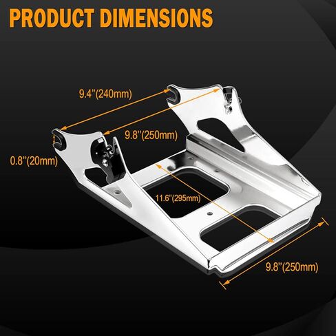 رف أمتعة قابل للفصل من الكروم PBYMT متوافق مع Harley Touring Street Glide Road King Electra Glide 2009-2013 in Kuwait
