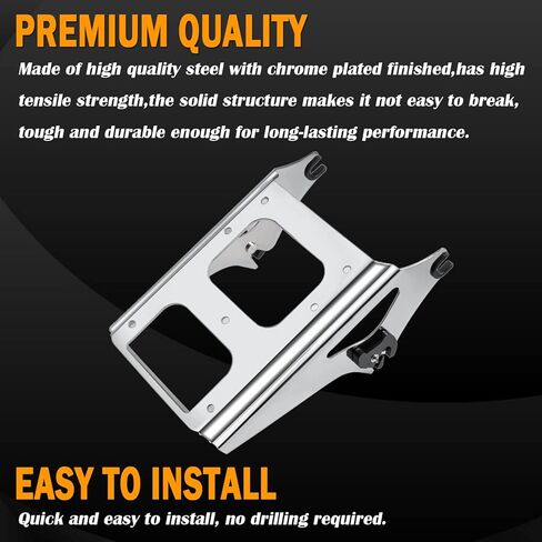 رف أمتعة قابل للفصل من الكروم PBYMT متوافق مع Harley Touring Street Glide Road King Electra Glide 2009-2013 in Kuwait