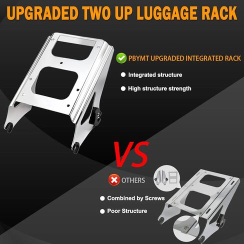 رف أمتعة قابل للفصل من الكروم PBYMT متوافق مع Harley Touring Street Glide Road King Electra Glide 2009-2013 in Kuwait