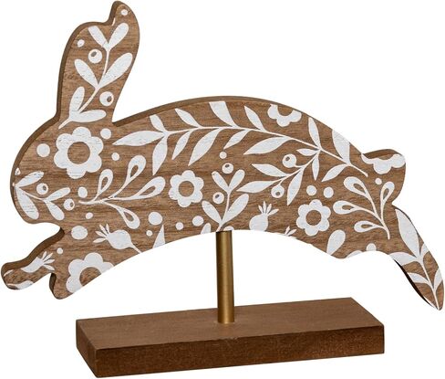 Small Tabletop Wooden Bunny - Adorable and Whimsical Decorative Piece in Saudi Arabia