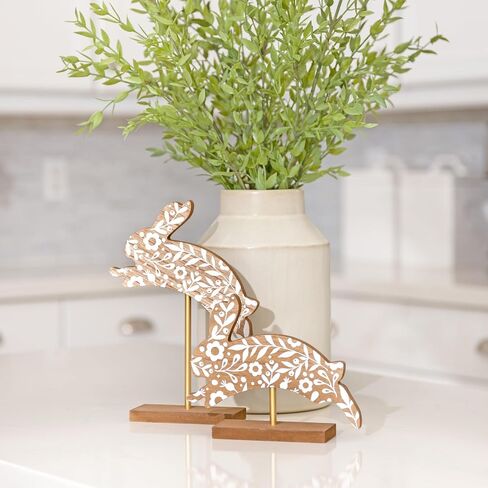 Small Tabletop Wooden Bunny - Adorable and Whimsical Decorative Piece in Saudi Arabia