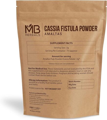 مسحوق ناسور كاسيا إم بي هيربالز 8 أونصة (227 جم / 0.5 رطل) | مسحوق الامالتاس | مشتقة من حبوب الناسور كاسيا in Kuwait