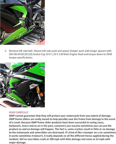 كاواساكي ZX6R ZX-6R ZX6RR ZX636 2013 2014 2015 2016 2017 2018 أسود بدون قطع الإطار المتزلجون يناسب نماذج ABS وغير ABS - 750-4449 - صنع في الولايات المتحدة الأمريكية in Kuwait