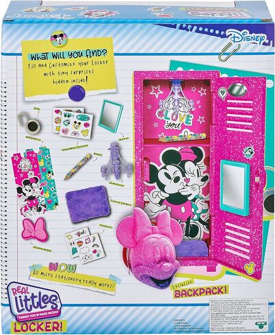 REAL LITTLES Disney - Minnie Mouse Locker and Exclusive Backpack. Customize Your Locker with 10 Surprises in Kuwait