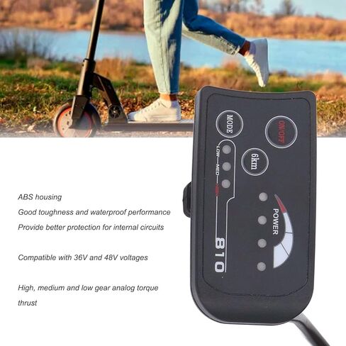810 Led Display for Electric Bike, Ecotric 36V 810 Display,E Bike LCD Display Panel with 5 Wire Cable Control, Enhanced Control and Monitoring for Electric Bikes in Kuwait