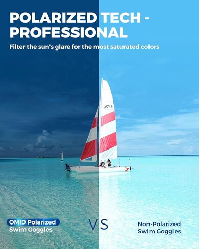 OMID Swim Goggles, Polarized Swimming Goggles, Anti-Fog for Men Women Adult in Kuwait