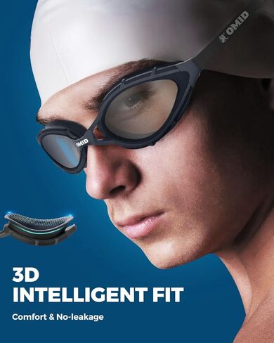 OMID Swim Goggles, Polarized Swimming Goggles, Anti-Fog for Men Women Adult in Kuwait