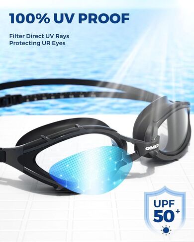 OMID Swim Goggles, Polarized Swimming Goggles, Anti-Fog for Men Women Adult in Kuwait