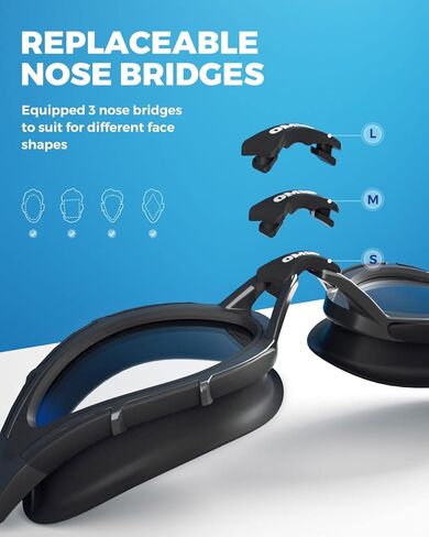 OMID Swim Goggles, Polarized Swimming Goggles, Anti-Fog for Men Women Adult in Kuwait