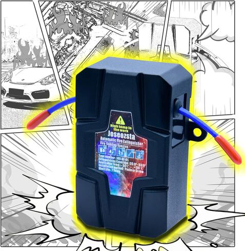 طفاية حريق أوتوماتيكية - طفاية حريق للسيارة - سهلة التركيب - تطفئ أنواع الحرائق A/B/C/E/F - مثبط حريق صغير لسيارات الدفع الرباعي، والشاحنات الصغيرة، والشاحنات، وRV (عبوة واحدة) in Kuwait