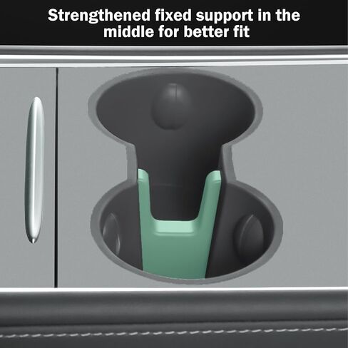 Cup Holder Insert for 2017-2023 Tesla Model 3, 2021-2024 Model Y, Center Console Slot Slip Limit Clip TPE Space Gray in Kuwait