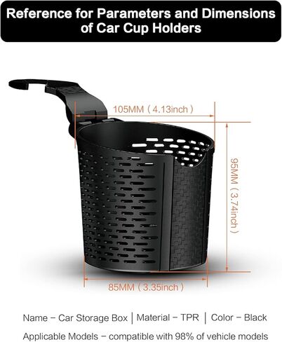 Car Cup Holder, ZIRANSHU 1 Pcs Black Universal Car Headrest Backrest Cup Holder Car Back Seat Auto Storage Hanging Water Bottle Holders Beverage Holders Storage Holders Truck Auto Interior Organize in Saudi Arabia
