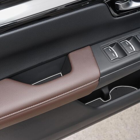 سجادات Auovo المضادة للغبار متوافقة مع Honda CRV CR-V 2023 2024 وسادة فتحة الباب وملحقات السيارات الداخلية وبطانات وحدة التحكم المركزية وبطانات الأبواب وبطانات حامل الأكواب (17 قطعة/المجموعة) (برتقالي) (محدث) in Kuwait