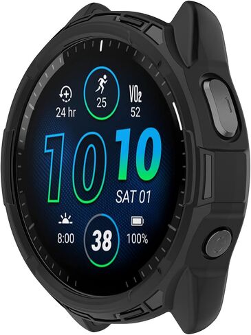 جراب MOTONG متوافق مع Garmin Forerunner 965 TPU - غطاء حماية للساعة من مادة TPU متوافق مع Garmin Forerunner 965 (TPU أسود) in Saudi Arabia
