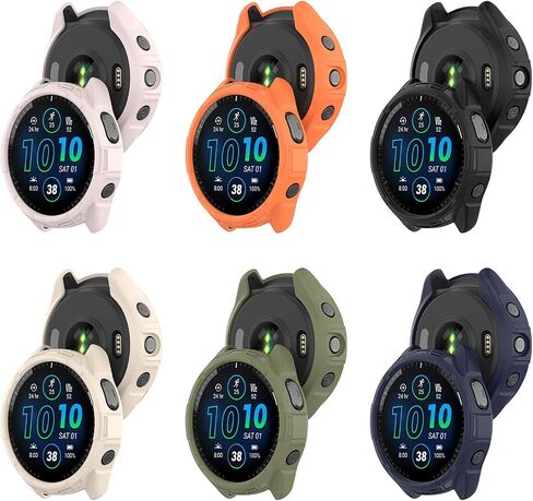 جراب MOTONG متوافق مع Garmin Forerunner 965 TPU - غطاء حماية للساعة من مادة TPU متوافق مع Garmin Forerunner 965 (TPU أسود) in Saudi Arabia