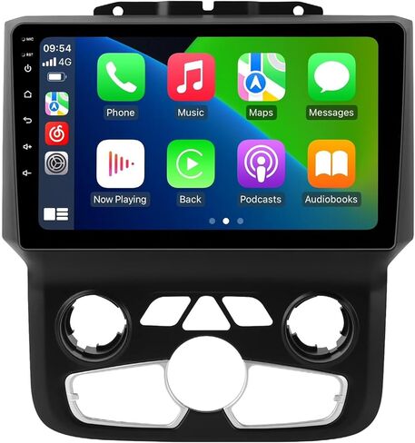 Andorid 13 8 Core 4+64GB راديو السيارة ستيريو لسيارة Dodge Ram 1500 2500 3500 2013-2019 استبدال ترقية وحدة رأس التيار المتردد التلقائي، 9 بوصات 1280x720 شاشة تعمل باللمس Car-Play/Android Auto، DSP/AM/FM/SWC/5G WiFi in Kuwait