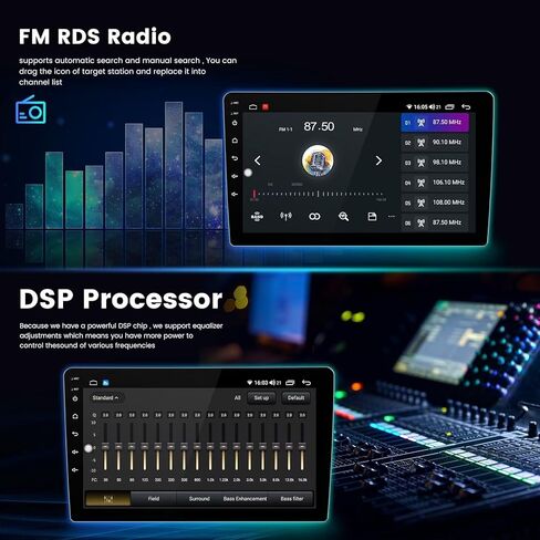 Andorid 13 8 Core 4+64GB راديو السيارة ستيريو لسيارة Dodge Ram 1500 2500 3500 2013-2019 استبدال ترقية وحدة رأس التيار المتردد التلقائي، 9 بوصات 1280x720 شاشة تعمل باللمس Car-Play/Android Auto، DSP/AM/FM/SWC/5G WiFi in Kuwait