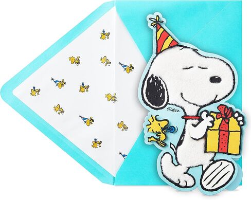 Hallmark Signature Peanuts Birthday Card (Snoopy, Happiness) in Saudi Arabia