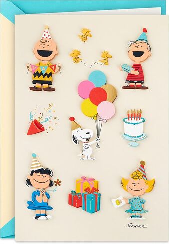 Hallmark Signature Peanuts Birthday Card (Snoopy, Happiness) in Saudi Arabia