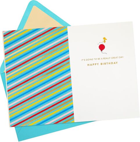 Hallmark Signature Peanuts Birthday Card (Snoopy, Happiness) in Saudi Arabia