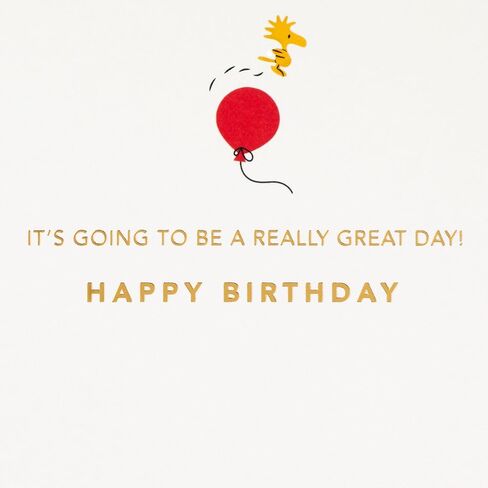 Hallmark Signature Peanuts Birthday Card (Snoopy, Happiness) in Saudi Arabia