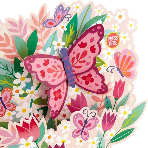 Hallmark Paper Wonder Musical Pop Up Birthday Card with Motion (Butterflies and Flowers) in Saudi Arabia