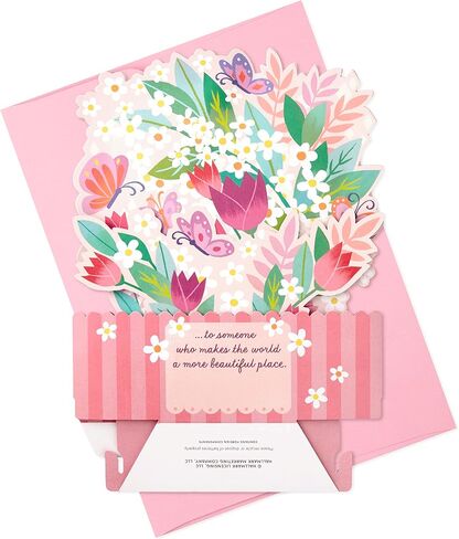 Hallmark Paper Wonder Musical Pop Up Birthday Card with Motion (Butterflies and Flowers) in Saudi Arabia