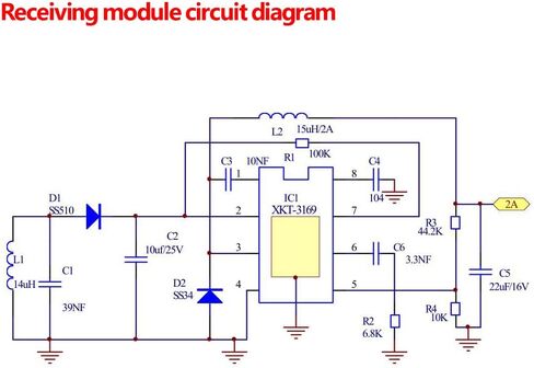 وحدة الشحن اللاسلكي Qi جهاز إرسال الشاحن الاستقرائي + وحدة إمداد الطاقة لجهاز الاستقبال DC 5V 2A (ملف القطر الخارجي 43 مم)-1 زوج in Kuwait