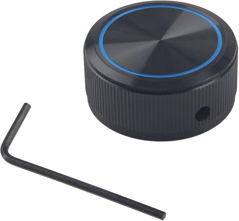 1Pcs 30 x 17mm (dh) Guitar Knob Aluminum Alloy Potentiometer Control Knob Volume Audio Electric Guitar Bass Knob Screw Type Compatible with Electric Guitar Bass (Black) in Saudi Arabia