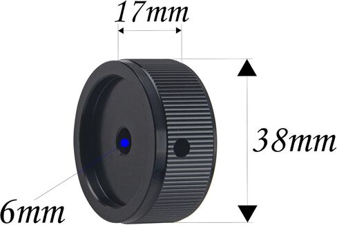 1Pcs 30 x 17mm (dh) Guitar Knob Aluminum Alloy Potentiometer Control Knob Volume Audio Electric Guitar Bass Knob Screw Type Compatible with Electric Guitar Bass (Black) in Saudi Arabia