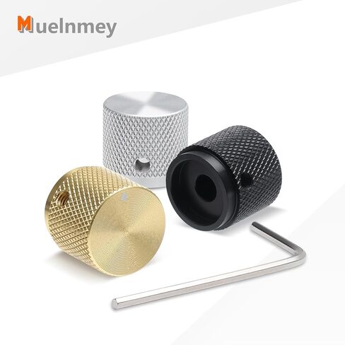 2PCS Guitar Knob, All Aluminum Potentiometer Gold Control Knob, Diameter 20mm, Height 18mm, Suitable for Electric Guitar, Bass, etc. Volume Audio Control Knob with 6mm Diameter Spindle in Saudi Arabia