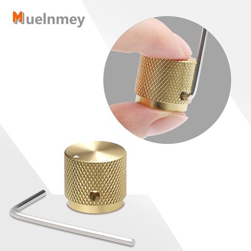 2PCS Guitar Knob, All Aluminum Potentiometer Gold Control Knob, Diameter 20mm, Height 18mm, Suitable for Electric Guitar, Bass, etc. Volume Audio Control Knob with 6mm Diameter Spindle in Saudi Arabia