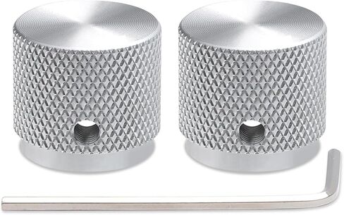 2PCS Guitar Knob, All Aluminum Potentiometer Gold Control Knob, Diameter 20mm, Height 18mm, Suitable for Electric Guitar, Bass, etc. Volume Audio Control Knob with 6mm Diameter Spindle in Saudi Arabia
