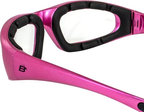 زوجان من نظارات Birdz Eyewear Oriole المضادة للضباب، نظارات ركوب الدراجات النارية للنساء، إطارات وردية وأرجوانية مقاومة للخدش مع عدسات شفافة in Saudi Arabia
