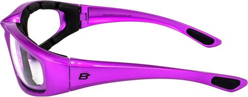 زوجان من نظارات Birdz Eyewear Oriole المضادة للضباب، نظارات ركوب الدراجات النارية للنساء، إطارات وردية وأرجوانية مقاومة للخدش مع عدسات شفافة in Saudi Arabia