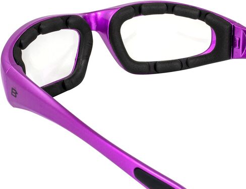 زوجان من نظارات Birdz Eyewear Oriole المضادة للضباب، نظارات ركوب الدراجات النارية للنساء، إطارات وردية وأرجوانية مقاومة للخدش مع عدسات شفافة in Saudi Arabia