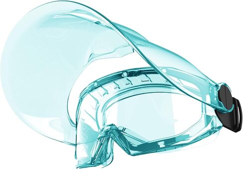 نظارات أمان إيجل آيز مضادة للضباب ومقاومة للخدش مع درع وجه قابل للطي - حماية 99.9% من الأشعة فوق البنفسجية - نظارات خفيفة الوزن تناسب الجميع (أخضر) in Kuwait