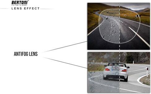 نظارات Bertoni للدراجات النارية والرياضات المتطرفة مع 4 عدسات قابلة للتبديل متضمنة في إيطاليا - AF120B نظارات مبطنة للدراجات النارية in Kuwait