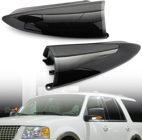 NSLUMO Sequential Led Side Mirror Turn Signal Lights for 2003-2006 F’ord Expedition Lincoln Navigator Smoked Lens Amber Mirror Turn Signal Indicator&White Puddle Light Assembly Kit in Saudi Arabia