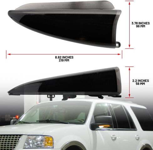 NSLUMO Sequential Led Side Mirror Turn Signal Lights for 2003-2006 F’ord Expedition Lincoln Navigator Smoked Lens Amber Mirror Turn Signal Indicator&White Puddle Light Assembly Kit in Saudi Arabia