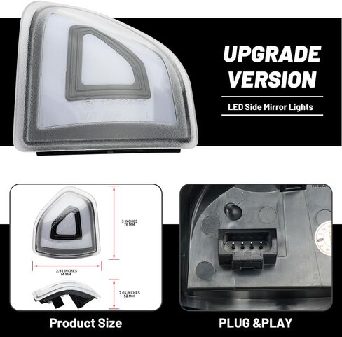 NJSBYL Amber LED Side Mirror Turn Signal Light Kits for 2021 2022 2023 Ram 1500 Classic 2500 3500 Smoked Lens Switchback White LED Marker Driving Parking Lights Towing Lighting 68460762AA 68460763AA in Saudi Arabia