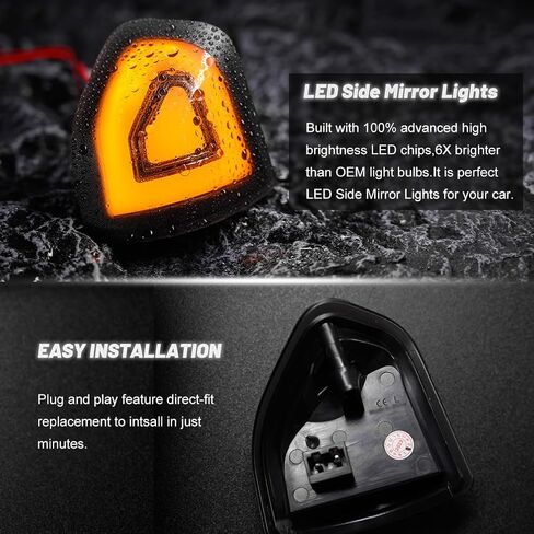 NJSBYL Amber LED Side Mirror Turn Signal Light Kits for 2021 2022 2023 Ram 1500 Classic 2500 3500 Smoked Lens Switchback White LED Marker Driving Parking Lights Towing Lighting 68460762AA 68460763AA in Saudi Arabia
