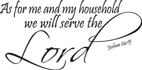 Joshua 24:15, Bible Verse Vinyl Wall Decal by Scripture Wall Art, 11"x22", Black, Inspirational Vinyl Wall Decals, Wall Words, Stickers, and Quotes in Saudi Arabia
