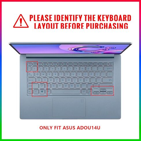 غطاء لوحة مفاتيح من السيليكون لجهاز ASUS VivoBook 14 X412FA مقاس 14 بوصة إصدار الولايات المتحدة الأمريكية - وردي متدرج in Saudi Arabia