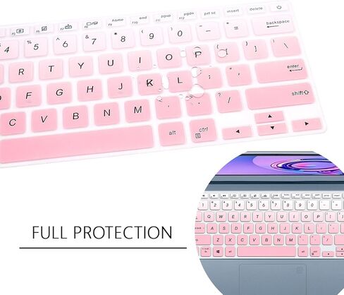 غطاء لوحة مفاتيح من السيليكون لجهاز ASUS VivoBook 14 X412FA مقاس 14 بوصة إصدار الولايات المتحدة الأمريكية - وردي متدرج in Saudi Arabia