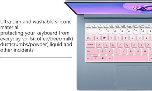 غطاء لوحة مفاتيح من السيليكون لجهاز ASUS VivoBook 14 X412FA مقاس 14 بوصة إصدار الولايات المتحدة الأمريكية - وردي متدرج in Saudi Arabia