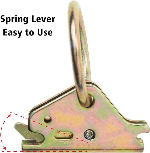 E-Track O Ring Tie Down Anchors WLL 1,500 رطل من الصلب شديد التحمل E Track Spring المناسب مع 2 في حلقة O لنظام ربط المسار الإلكتروني لتأمين البضائع في المقطورات المغلقة / المسطحة والشاحنات in Saudi Arabia