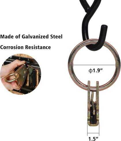 E-Track O Ring Tie Down Anchors WLL 1,500 رطل من الصلب شديد التحمل E Track Spring المناسب مع 2 في حلقة O لنظام ربط المسار الإلكتروني لتأمين البضائع في المقطورات المغلقة / المسطحة والشاحنات in Saudi Arabia