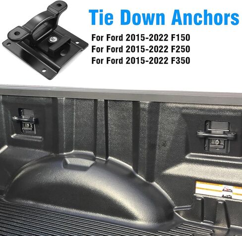 Bentolin Box Link Tie Down Anchors Cleats Bed Compatible with 2015-2023 F150 F250 F350 Bed Load Hook Reinforcement Panel with Plates Brackets Anti-Theft Screws FL3Z99000A64B FL3Z-9928408-AB, Pack of 4 in Saudi Arabia