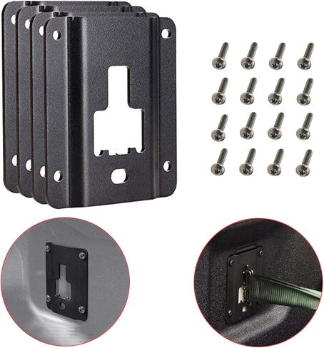 Bentolin Box Link Tie Down Anchors Cleats Bed Compatible with 2015-2023 F150 F250 F350 Bed Load Hook Reinforcement Panel with Plates Brackets Anti-Theft Screws FL3Z99000A64B FL3Z-9928408-AB, Pack of 4 in Saudi Arabia
